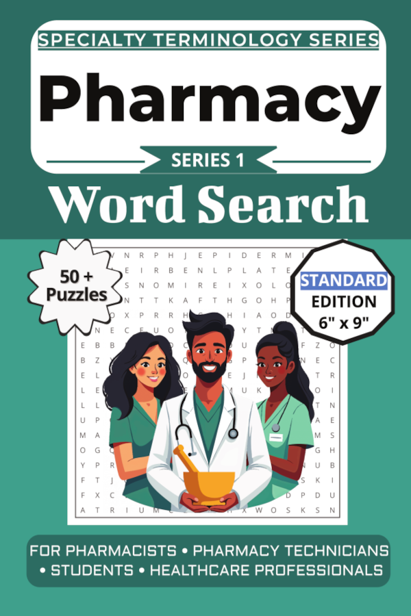 The Ultimate Pharmacy Terminology Word Search cover