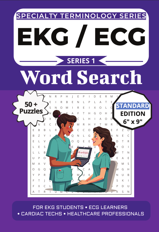 The Ultimate EKG ECG Terminology Word Search cover