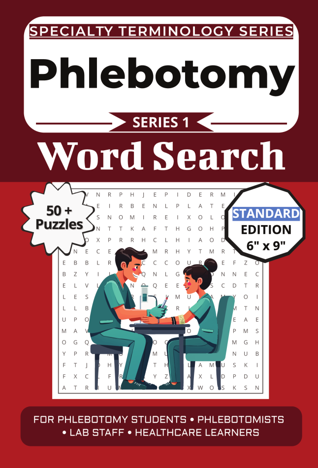 The Ultimate Phlebotomy Terminology Word Search cover