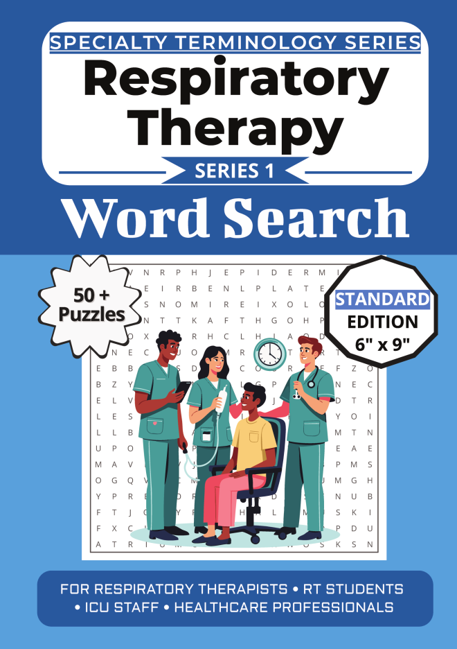 The Ultimate Respiratory Therapy Terminology Word Search cover