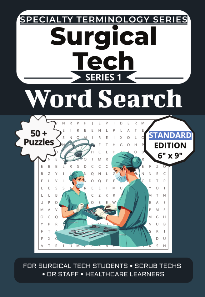 The Ultimate Surgical Tech Terminology Word Search cover