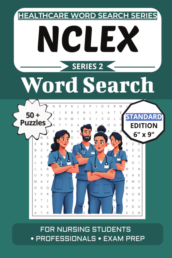 NCLEX Prep Word Search Puzzle Book cover