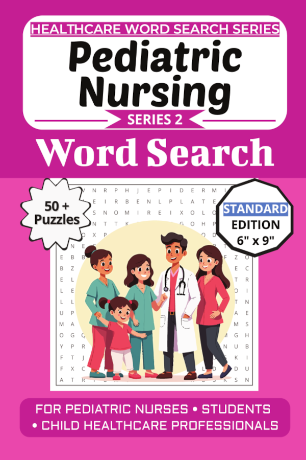 Pediatric Nursing Word Search Puzzle Book cover