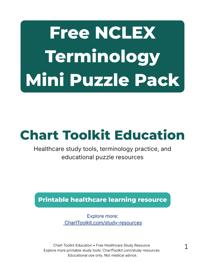 Preview of the NCLEX Word Search Sample Pack printable resource